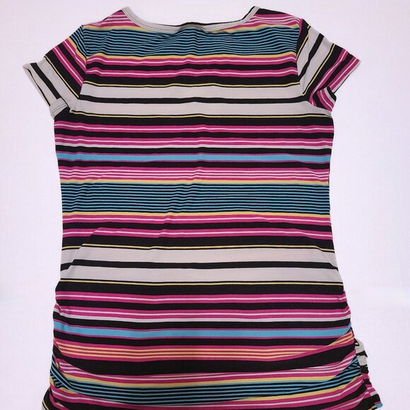 Bobbie Brooks Striped Ruched Tunic Top – Size Large - Picture 5 of 10